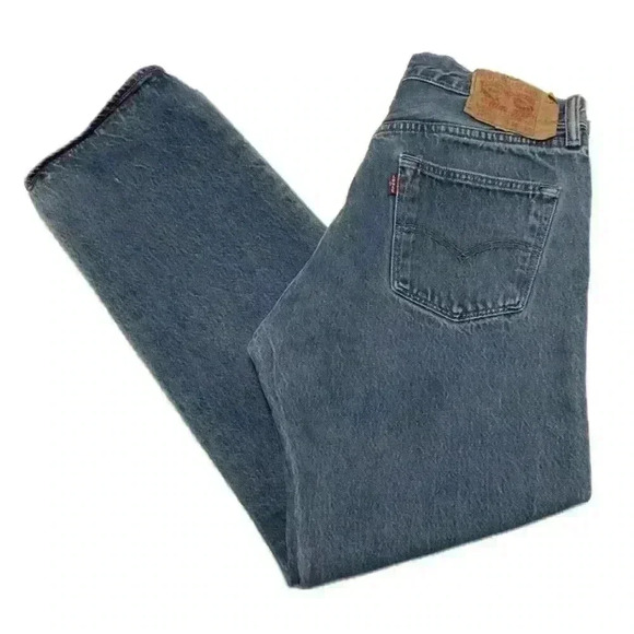 Levi’s 501 button fly 35x32 med wash‎ - Picture 1 of 4
